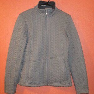 Spyder Jacket Woman Medium Gray Full Zip Pockets Long Sleeve Outdoors Jacket